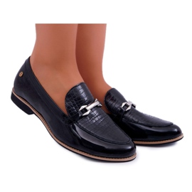 Dame Brogues Maciejka lakerede loafers sort 4099A-01 / 00-1