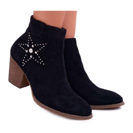 PS1 Dame støvler Cowboy Black Cowber sort
