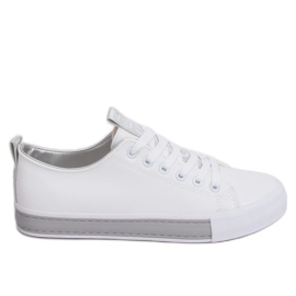 Hvide og grå sneakers til kvinder R13YD1388-11 Grå