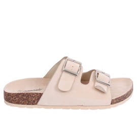 Beige scholki hjemmesko BL3100-SF Beige
