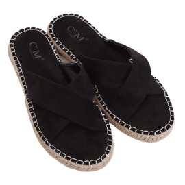 Sorte espadrilletøfler 499-35 Sort