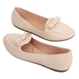 Kvinder beige loafers A8637 Beige II Kvalitet