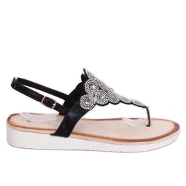 Sorte sandaler 7887-PL Sort