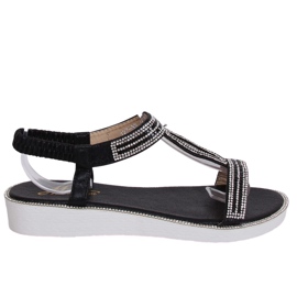 Sorte damesandaler 127-89 Sort
