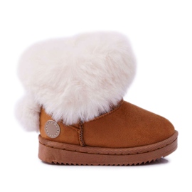 FRROCK Børnesnestøvler med Fur Camel Kiks brun