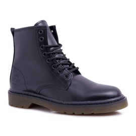 Kvindestøvler Trappers Støvler Big Star Leather Black EE274001 sort