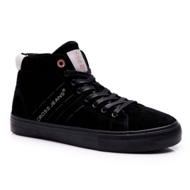 Herresneakers High Cross Jeans Læder Ruskind Sort EE1R4057C
