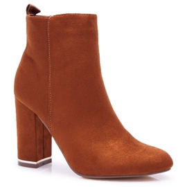 Kvindestøvler på høj hæl Camel Sadie brun