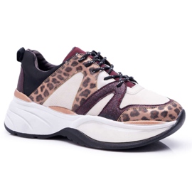 Kvinders sportssko Burgundy Snake Skin Larey rød