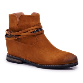 Vinceza Kvinders ruskind støvletter Hidden Wedge Camel Mirley brun