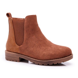 POPA Børnesko med Flat Heel Camel Mergolo brun