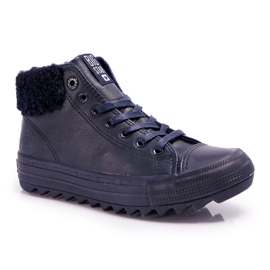 Kvinders sneakers Big Star High Warm Navy EE274147 marine blå