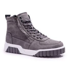 Sportssko til kvinder Big Star High Grey EE274222 grå