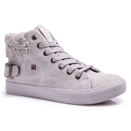 Kvinders sneakers Big Star High Warm Grey EE274079 grå