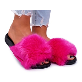 PS1 Kvinders hjemmesko med pels NiceFur Fuchsia lyserød