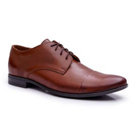 Brogues til mænd Elegant læder Bednarek Brown Dawidos brun