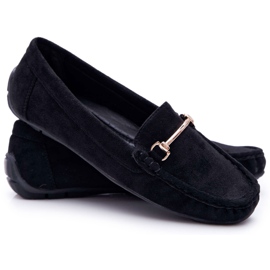 SEA Kvinder sorte loafers ruskind fra Sonnero
