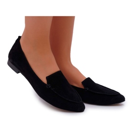 Nicole Loafers til kvinder Loafers i ruskind i sort Homny