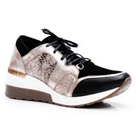 Nicole Dame Sneakers Golden Natural Leather Coledo gylden