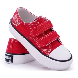Børnesneakers Big Star With Velcro Red FF374063 rød