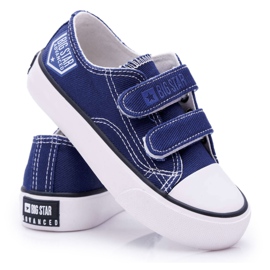 Børnesneakers Big Star With Velcro Navy Blue FF374064 marine blå
