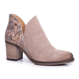 Dame Støvler På Hæl Maciejka Forår Læder Beige 04492-04