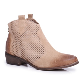 Velourstøvler til kvinder Exquisite Light Beige 1166