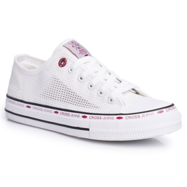 Dame Sneakers Cross Jeans Hvid Mesh FF2R4016C