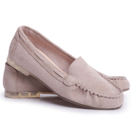 Loafers til kvinder Sergio Leone Suede Beige MK722
