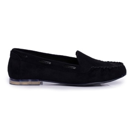 Loafers til kvinder Sergio Leone Suede Black MK722 sort