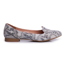 Ballerinas til kvinder Sergio Leone White Snake BL610 hvid grå