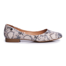 Ballerinas til kvinder Sergio Leone White Snake BL611 Nemsis hvid grå flerfarvet