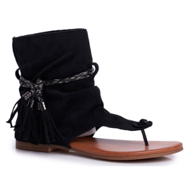 SEA Kvinders sandaler Klip-klapper Med et skaft Sort SL1011 Madrit