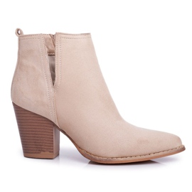 PS1 Damestøvler på høj hæl Beige Elaine