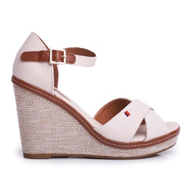 SEA Kvinders sandaler på kile Beige LaMane