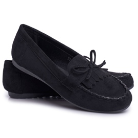 BUGO Loafers til kvinder Ruskind Sort Velucci