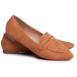BUGO Loafers til kvinder Suede CH-1M6 Camel Laveria brun