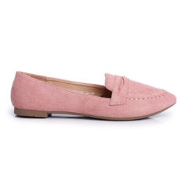BUGO Loafers til kvinder i ruskind CH-1M6 Pink Laveria lyserød