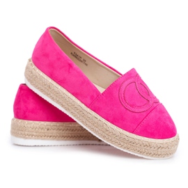 PS1 Kvinders Espadrilles tyk linnesål Fuchsia Febi lyserød