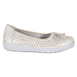 SHELOVET Openwork Ballerina På Platformen gylden