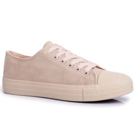 BUGO Kvinders Beige El Paso ruskindsneakers