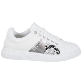 SHELOVET Komfortable hvide sneakers