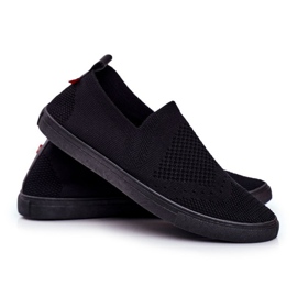 Kvinders sorte sneakers Slip-on sneakers Big Star FF274A609