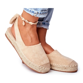 FRJ Kvinders Espadrilles ruskind Beige kontur
