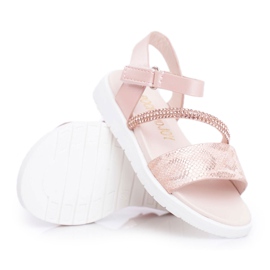 FRROCK Børnesandaler med velcro til piger pink Lilo lyserød