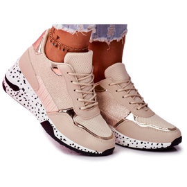 Sportssko til kvinder Hidden Wedge Beige Mollen