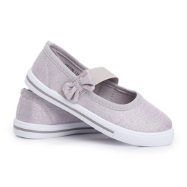 EVE Børnesneakers Ballerinas Sølv Bianka grå