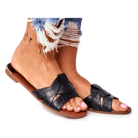 Kvinders hjemmesko Snake Skin Black Chance sort