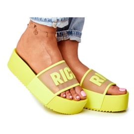 PS1 Kvinders hjemmesko på platformen Yellow Rich gul
