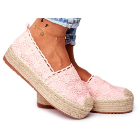 ADY Dame Espadrilles blonder pink Desante platform lyserød